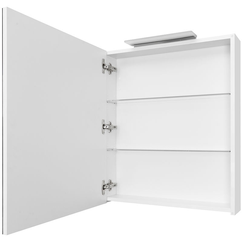 Шкаф с зеркалом для ванной Roca Oleta 600 левый / A857645806 белый глянец