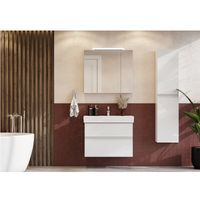 Шкаф с зеркалом для ванной Roca Oleta 800 / A857647806 белый глянец — 4