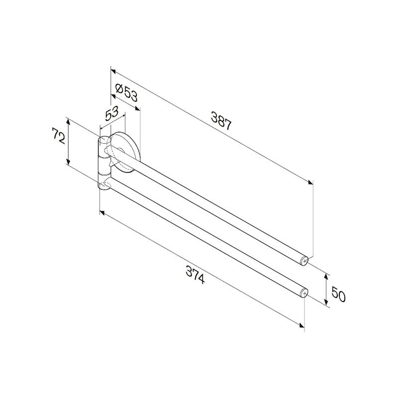 Держатель для полотенец AM.PM X-Joy A85A32622 черный матовый