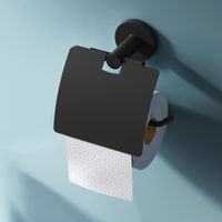 Держатель для туалетной бумаги AM.PM X-Joy A85A341422 черный матовый с крышкой — 6