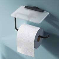 Держатель для туалетной бумаги AM.PM X-Joy A85A341522 черный матовый с полкой — 6