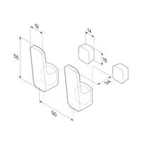 Набор крючков для ванной AM.PM Func A8F35622 черный матовый 2 шт. — 7