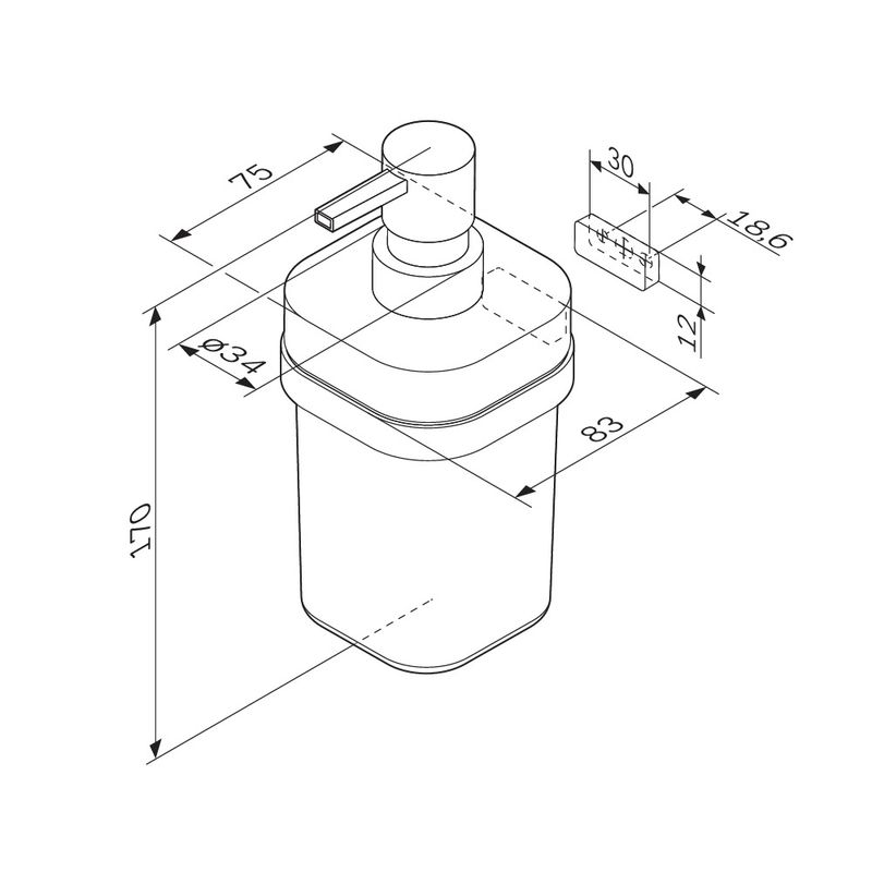 Дозатор для жидкого мыла AM.PM Func A8F36900 хром