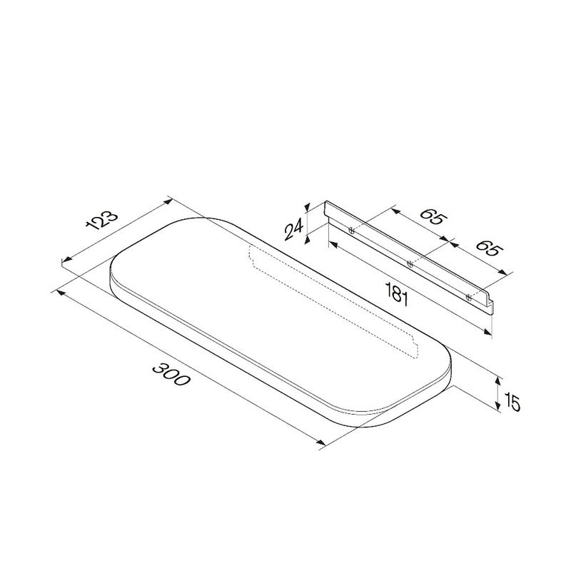 Полка для ванной AM.PM Func A8F37622 черный матовый