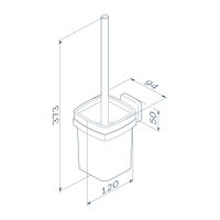Ершик для унитаза AM.PM Gem A9033422 черный матовый — 7