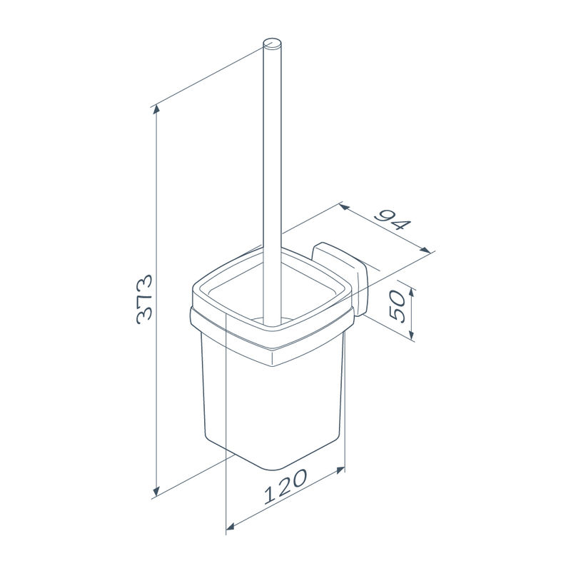 Ершик для унитаза AM.PM Gem A9033422 черный матовый