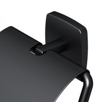 Держатель для туалетной бумаги AM.PM Gem A90341422 черный матовый с крышкой — 4