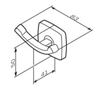 Крючок для ванной AM.PM Gem A9035600 хром двойной — 7