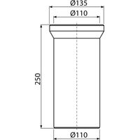 Патрубок для унитаза AlcaDrain (AlcaPlast) A91-250 250 мм — 2