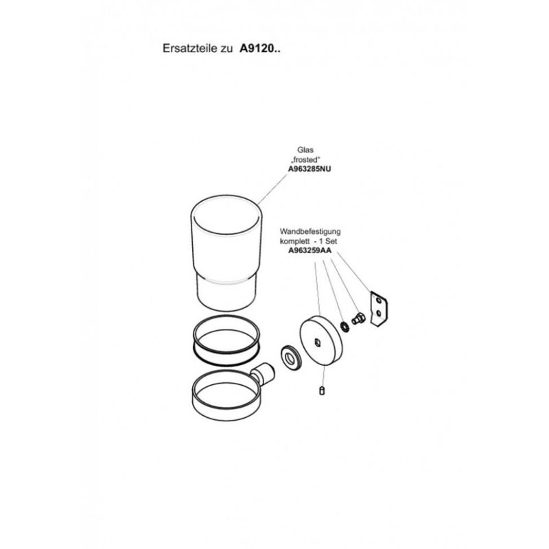 Стакан для зубных щеток Ideal Standard IOM A9120AA матовое стекло