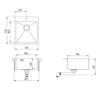 Кухонная мойка из нержавеющей стали AquaSanita Steel AIR 100 X-T graphite — 2