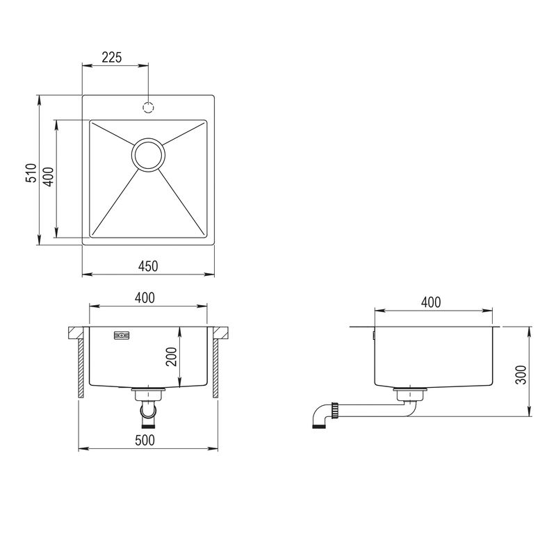 Кухонная мойка из нержавеющей стали AquaSanita Steel AIR 100 X-T graphite