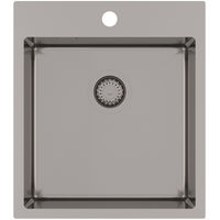 Кухонная мойка из нержавеющей стали AquaSanita Steel AIR 100 X-T graphite — 1