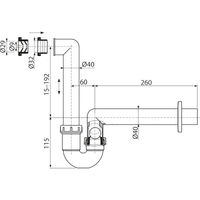 Сифон для сбора конденсата AlcaDrain (AlcaPlast) DN40 AKS2 — 2