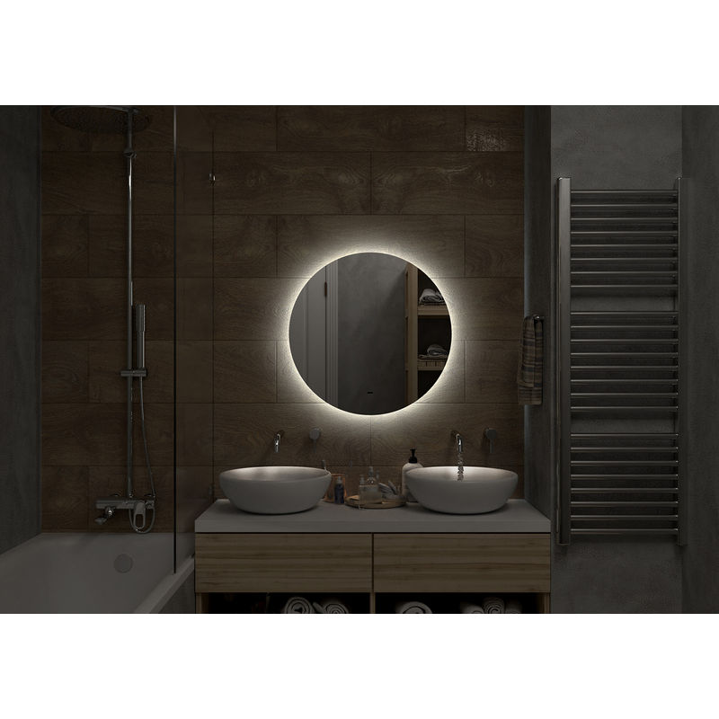 Зеркало Misty Аламак D645 Led холодная подсветка ореол с подогревом / АЛА-02-645-14