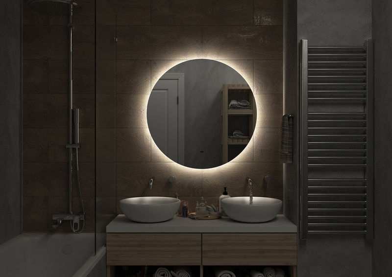 АЛАМАК - D800 Зеркало Led, ореол с бесконт.сенс., холод.подсветка с подогревом