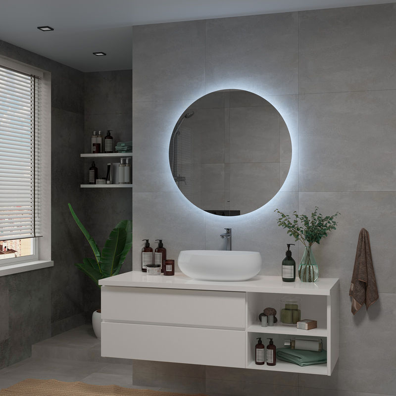 АЛАМАК - D800 Зеркало Led, ореол с бесконт.сенс., холод.подсветка с подогревом