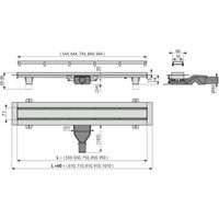 Душевой лоток AlcaDrain (AlcaPlast) APZ13-DOUBLE6-750 Fit and Go — 2