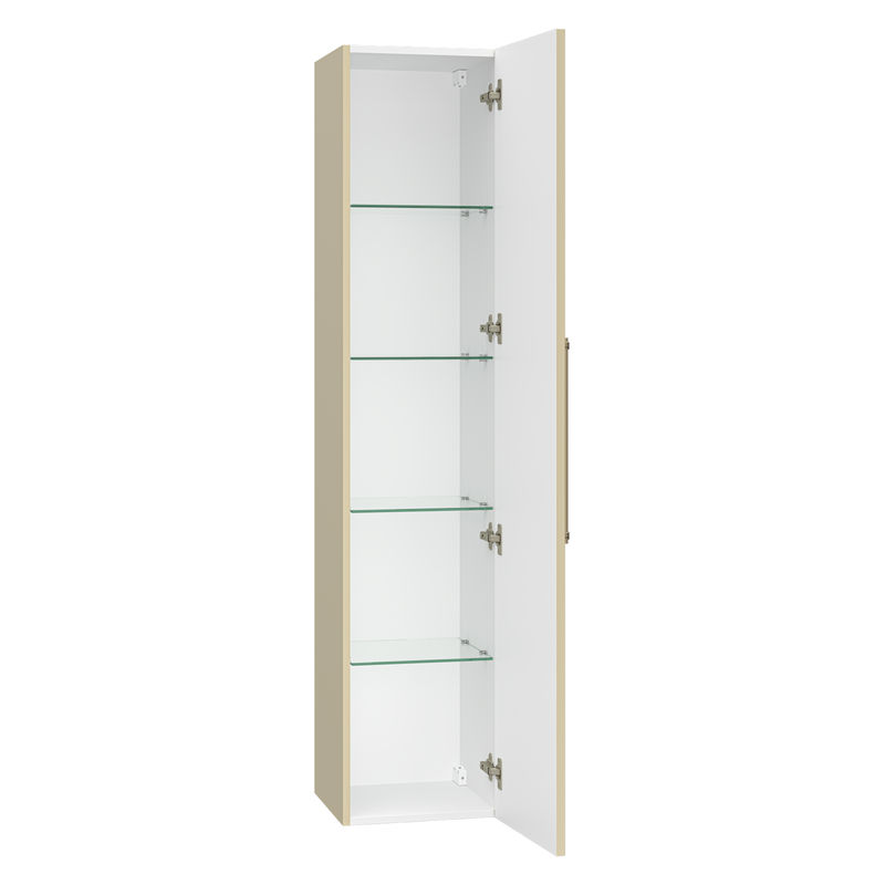 Шкаф-пенал для ванной Brevita Alicante 35 универсальный / ALI-05035-03 капучино матовая эмаль