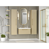 Шкаф-пенал для ванной Brevita Alicante 35 универсальный / ALI-05035-03 капучино матовая эмаль — 3