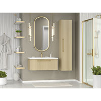 Шкаф-пенал для ванной Brevita Alicante 35 универсальный / ALI-05035-03 капучино матовая эмаль — 4