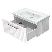 Тумба под раковину Brevita Alicante 80 подвесная с 1 ящ. / ALI-09080-0101Я белая матовая эмаль — 4