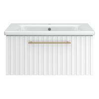 Тумба под раковину Brevita Alicante 80 подвесная с 1 ящ. / ALI-09080-0101Я белая матовая эмаль — 2