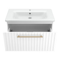 Тумба под раковину Brevita Alicante 80 подвесная с 1 ящ. / ALI-09080-0101Я белая матовая эмаль — 3
