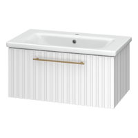 Тумба под раковину Brevita Alicante 80 подвесная с 1 ящ. / ALI-09080-0101Я белая матовая эмаль — 1