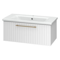 Тумба под раковину Brevita Alicante 90 подвесная с 1 ящ. / ALI-09090-0101Я белая матовая эмаль — 1