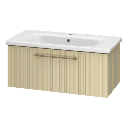 Тумба под раковину Brevita Alicante 90 подвесная с 1 ящ. / ALI-09090-4601Я капучино матовая эмаль