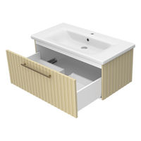 Тумба под раковину Brevita Alicante 90 подвесная с 1 ящ. / ALI-09090-4601Я капучино матовая эмаль — 4