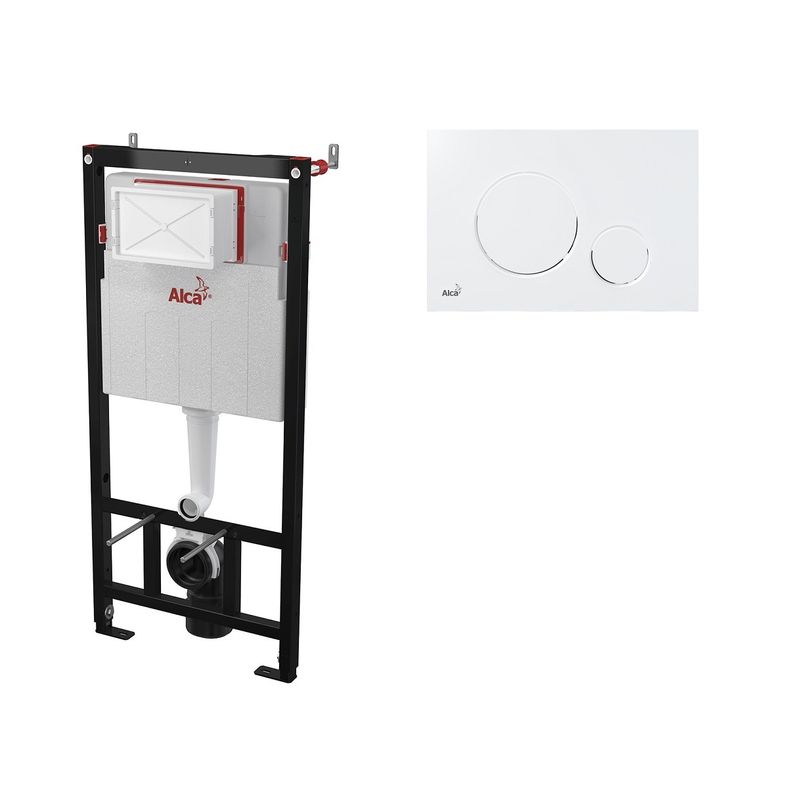 Инсталляция для унитаза AlcaDrain (AlcaPlast) AM101/1120 с клавишей смыва M670 (белая)