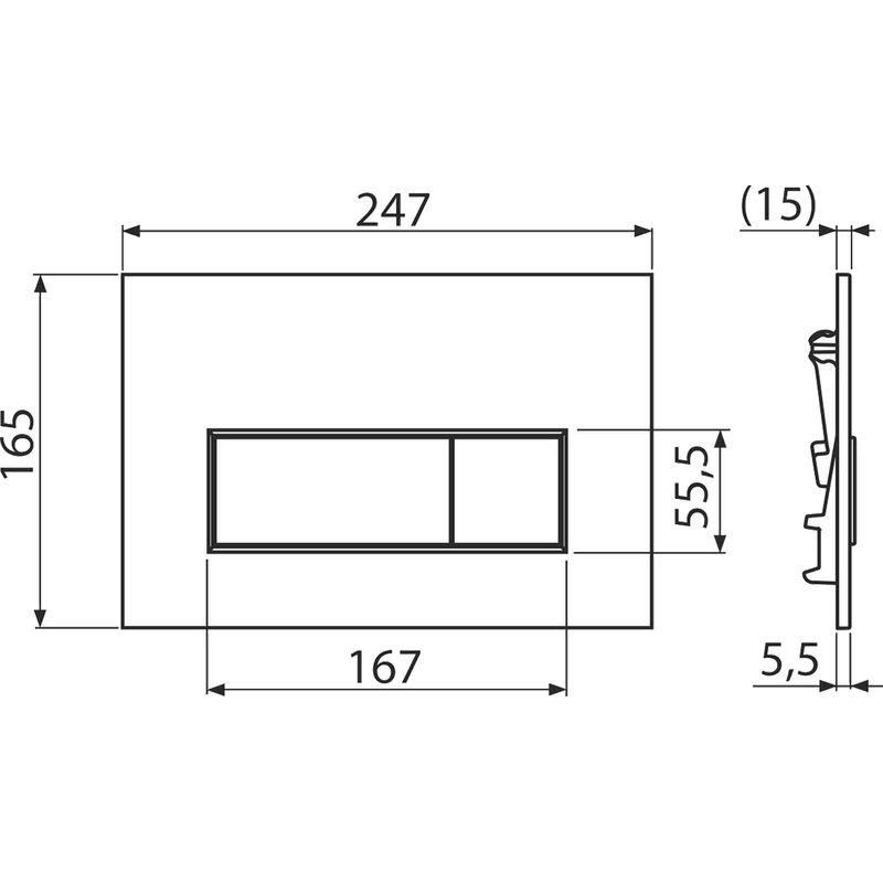 Инсталляция для унитаза AlcaDrain (AlcaPlast) AM101/1120 с клавишей смыва M671 (хром)