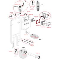 Инсталляция для унитаза AlcaDrain (AlcaPlast) AM1101/1200 для сухой установки (для гипсокартона) — 3