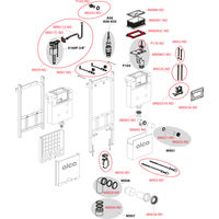 Инсталляция для унитаза AlcaDrain (AlcaPlast) AM118/850 для сухой установки (для гипсокартона) / управление сверху или спереди — 3