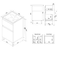 Тумба под раковину AM.PM X-Joy 50 см напольная 2 ящика / M85AFSX0502WG белый глянец — 11