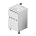 M85AFSX0502WG X-Joy, База под раковину, напольная, 50 см, 2 ящика, белый глянец