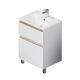 M85AFSX06021WG X-Joy, База под раковину, напольная, 60 см, 2 ящика, белый глянец