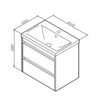 Тумба с раковиной AM.PM Pulse M91-FHX0602-WCC0602WG 60 см белый глянец/графит — 4