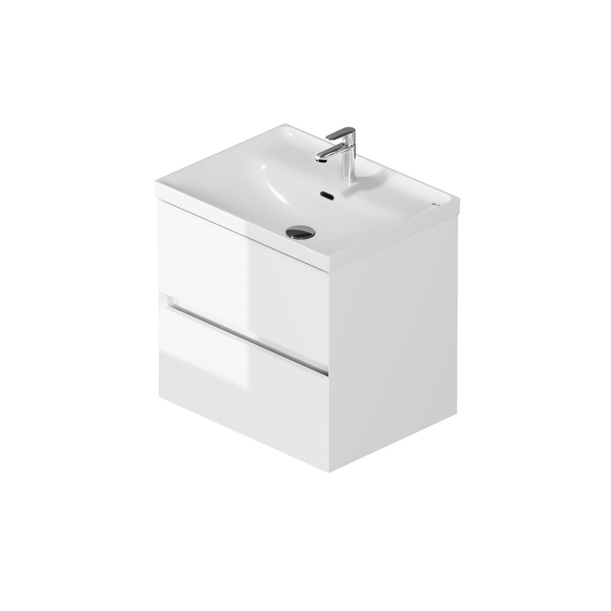 M9XFHX0602WG Above, база под раковину, подвесная, 2 ящика, 60 см, белый глянец