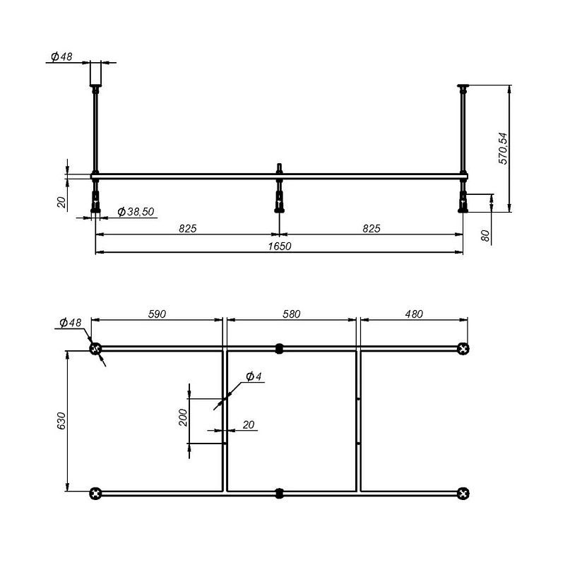 Каркас для ванны AM.PM X-Joy 175х75 W00A-175-075W-R