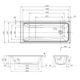 W90A-160-070W-R Gem, каркас в комплекте с монтажным набором 160х70  см, шт