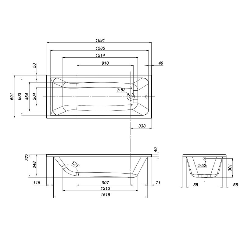 Акриловая ванна AM.PM Gem A1 170x70 W90A-170-070W-A1