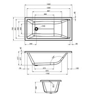 Акриловая ванна AM.PM Gem 140х70 W93A-140-070W-A — 8