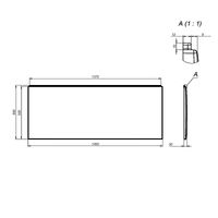 Экран для ванны фронтальный AM.PM Gem 140 W93A-140-070W-P — 2
