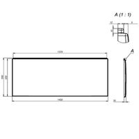 Экран для ванны фронтальный AM.PM X-joy 140 W94A-140-070W-P — 2