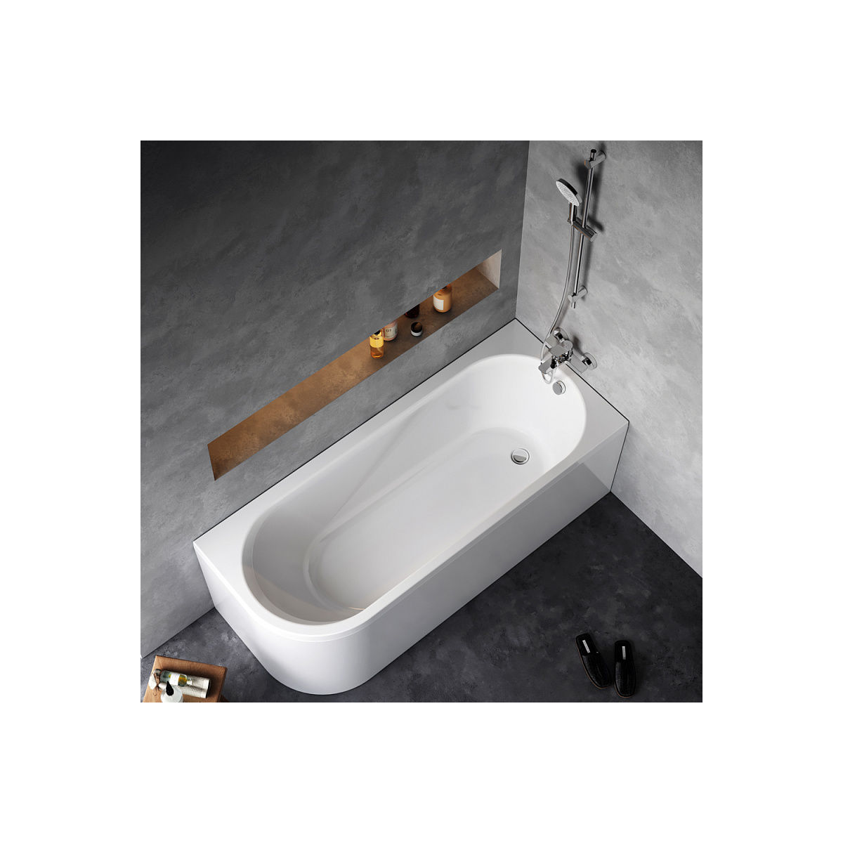 W94A-170R70W-A X-joy Ванна акриловая угловая правосторонняя 170x70 см