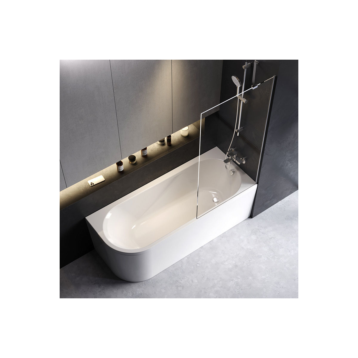 W94A-170R70W-A X-joy Ванна акриловая угловая правосторонняя 170x70 см