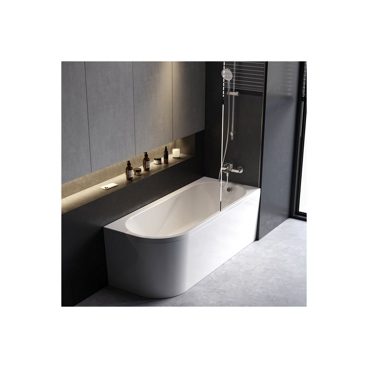 W94A-170R70W-A X-joy Ванна акриловая угловая правосторонняя 170x70 см